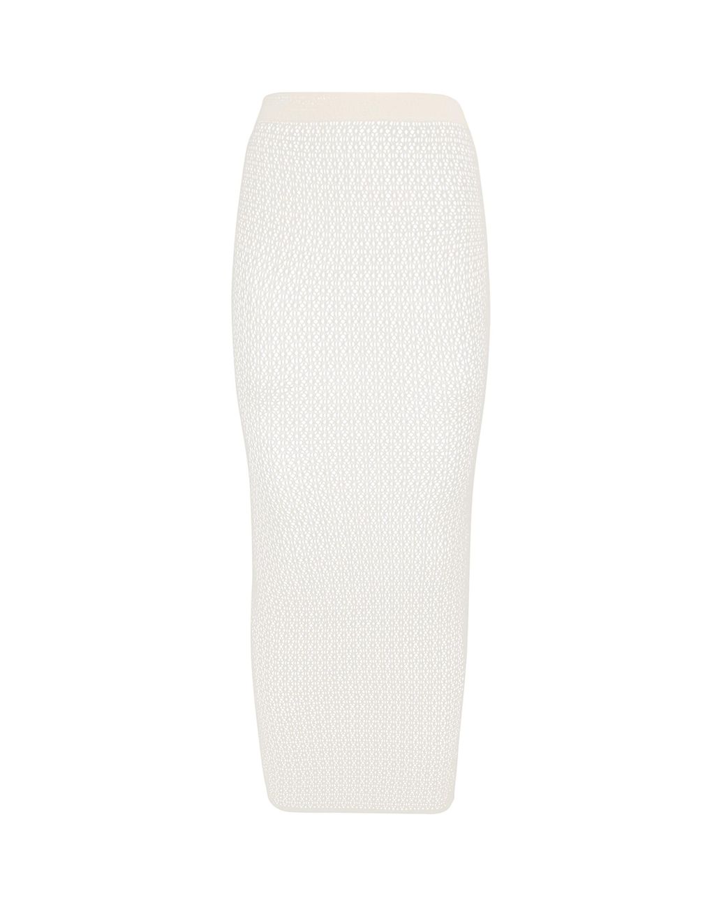 Wolford White Daisy Net Midi Skirt