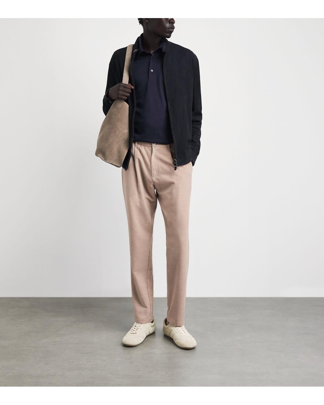 Herno Natural Flannel Pleated Trousers for men