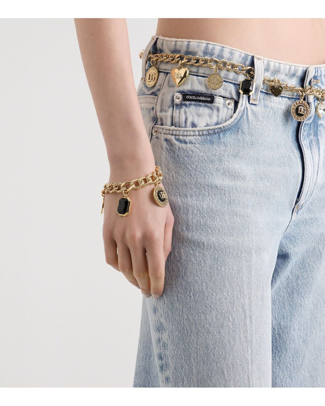 Dolce & Gabbana Metallic Like A Virgin Rope Charm Bracelet