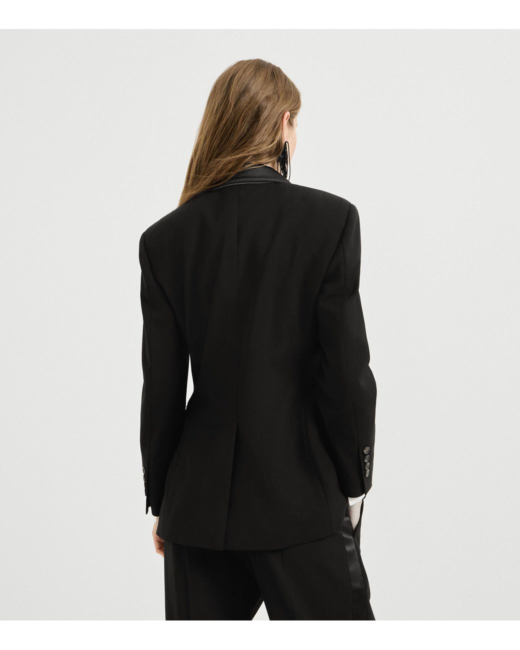 Brunello Cucinelli Black Monili-Detail Tuxedo Jacket