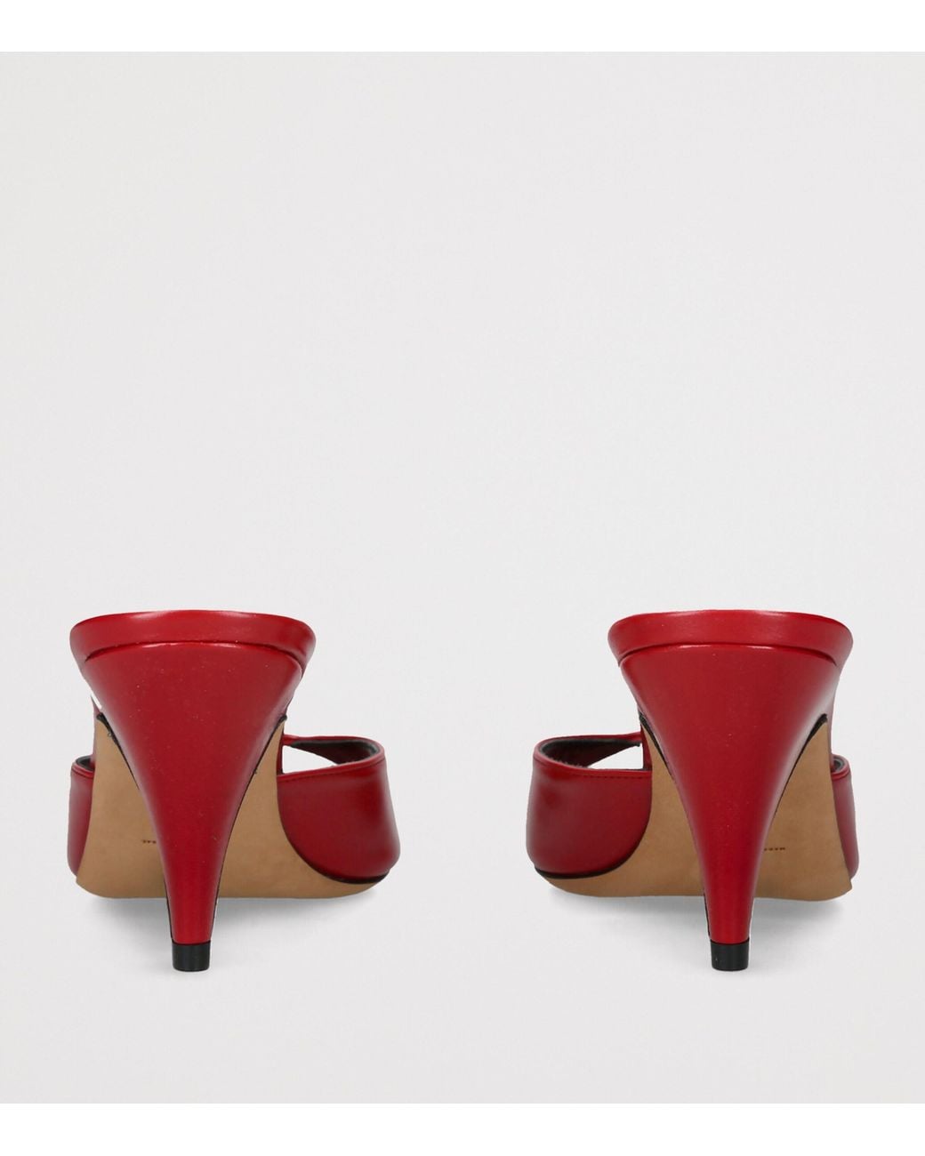 Jude Red Leather Haze Heeled Sandals 80