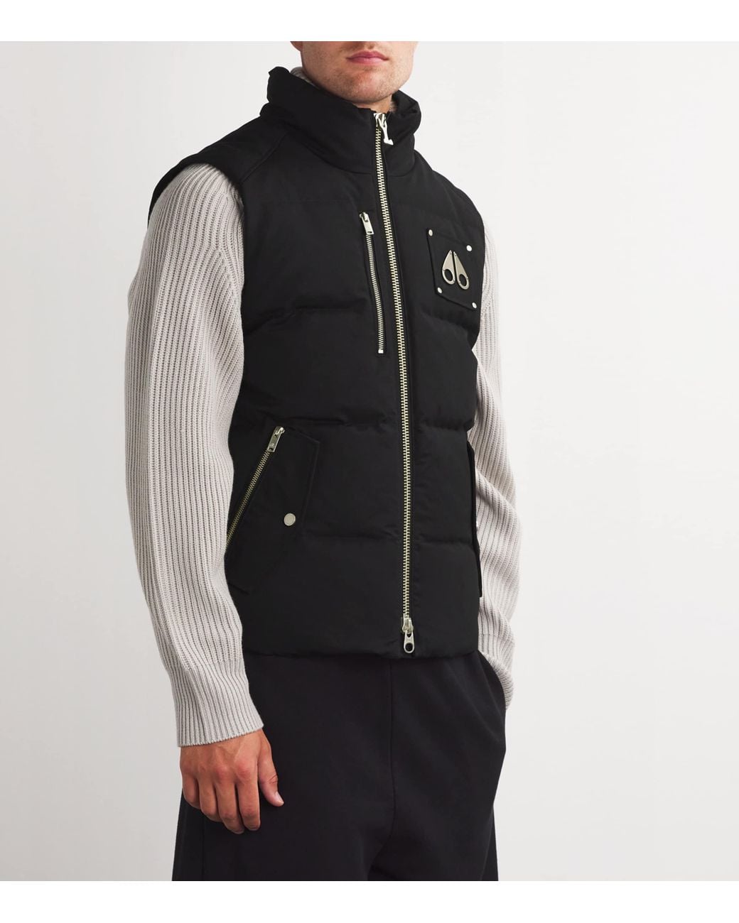 Moose Knuckles Black Down Westmount Gilet for men