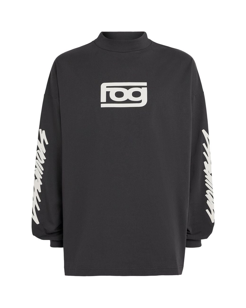 Fear Of God Black Cotton Panelled Modern Long-Sleeve T-Shirt for men