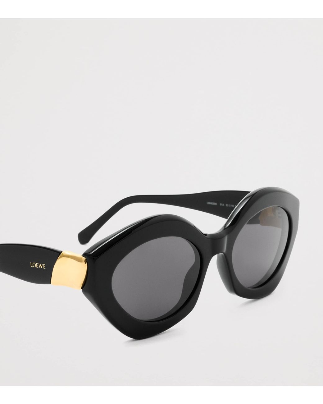 Loewe Black Acetate Coil Cat Eye Sunglasses