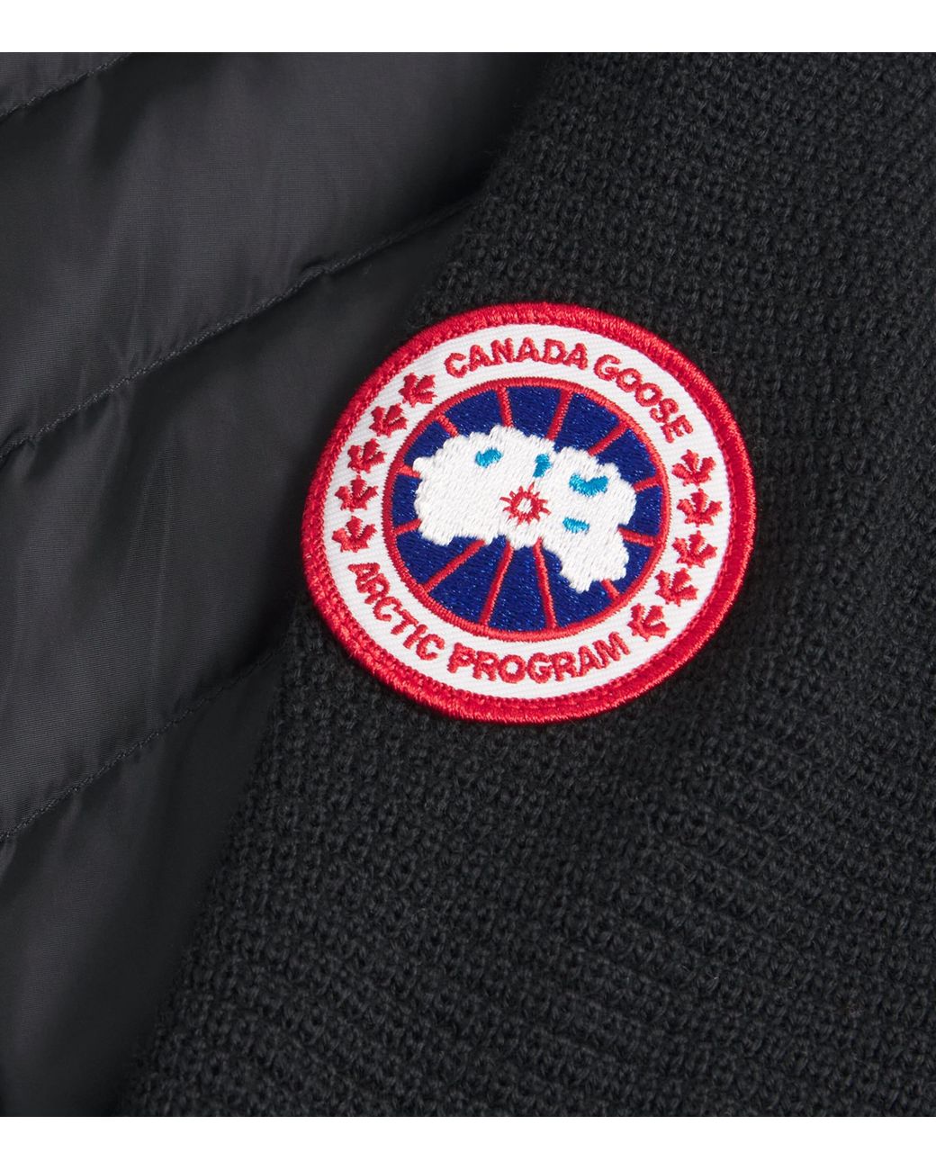 Canada Goose Black Down-Merino Wool Hybridge Hybrid Jacket