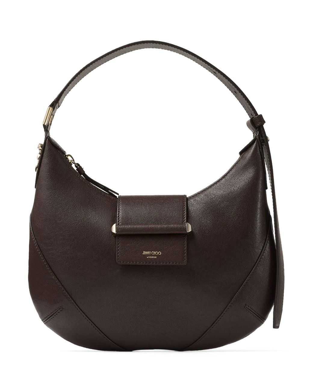 Jimmy Choo Black Small Bar Leather Shoulder Bag