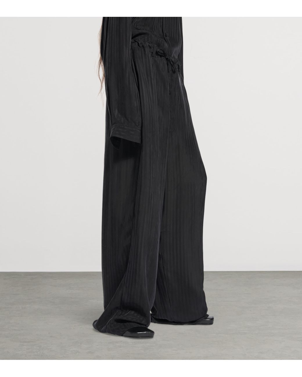 Balenciaga Black Fluid Tailored Trousers