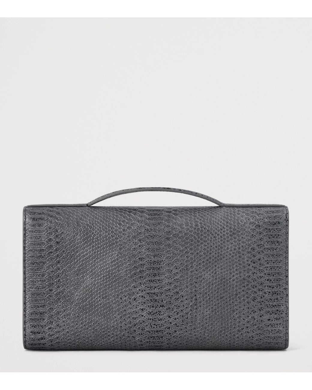 Mulberry Gray Lambskin Lily Clutch Bag