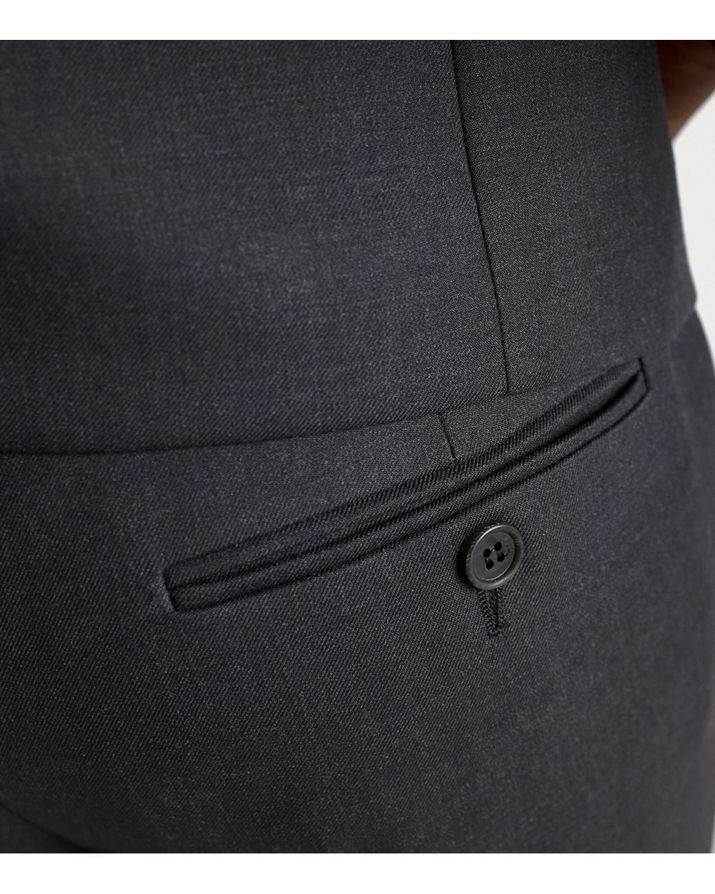 Prada Black Wool Gabardine Trousers