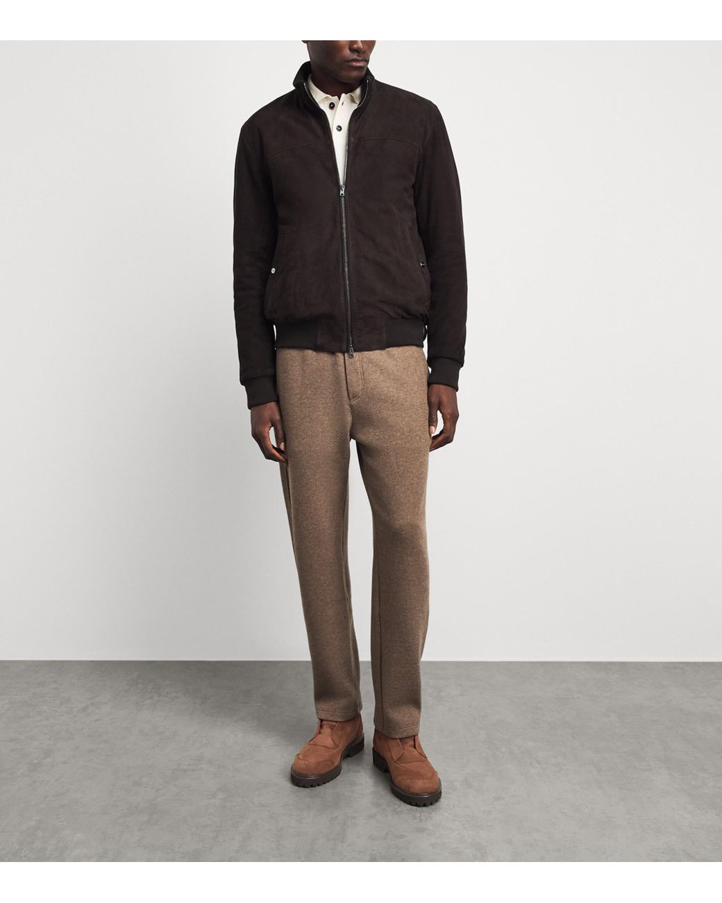 Colombo Brown Nubuck Ankle Boots for men