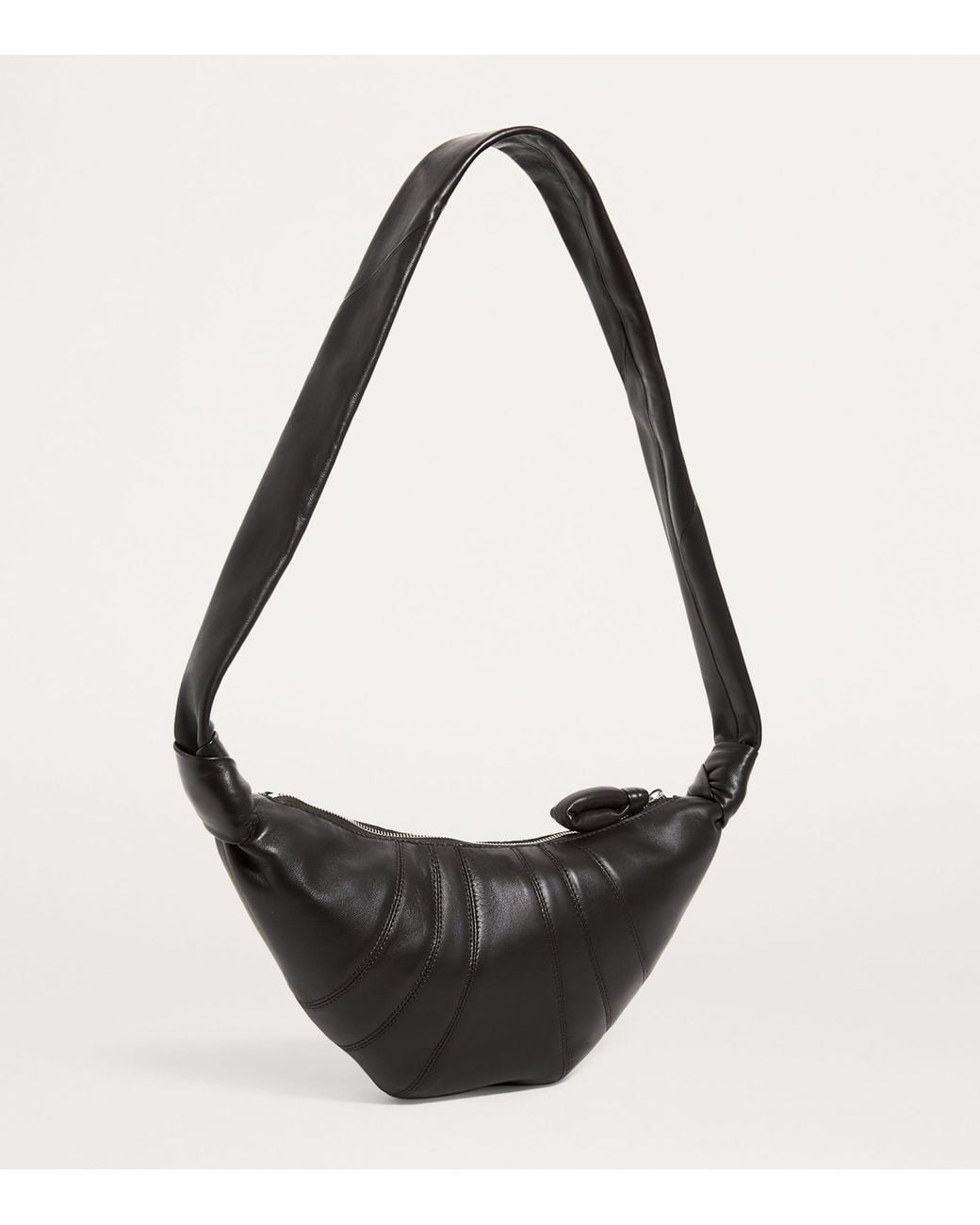 Lemaire Black Small Nappa Leather Croissant Bag for men
