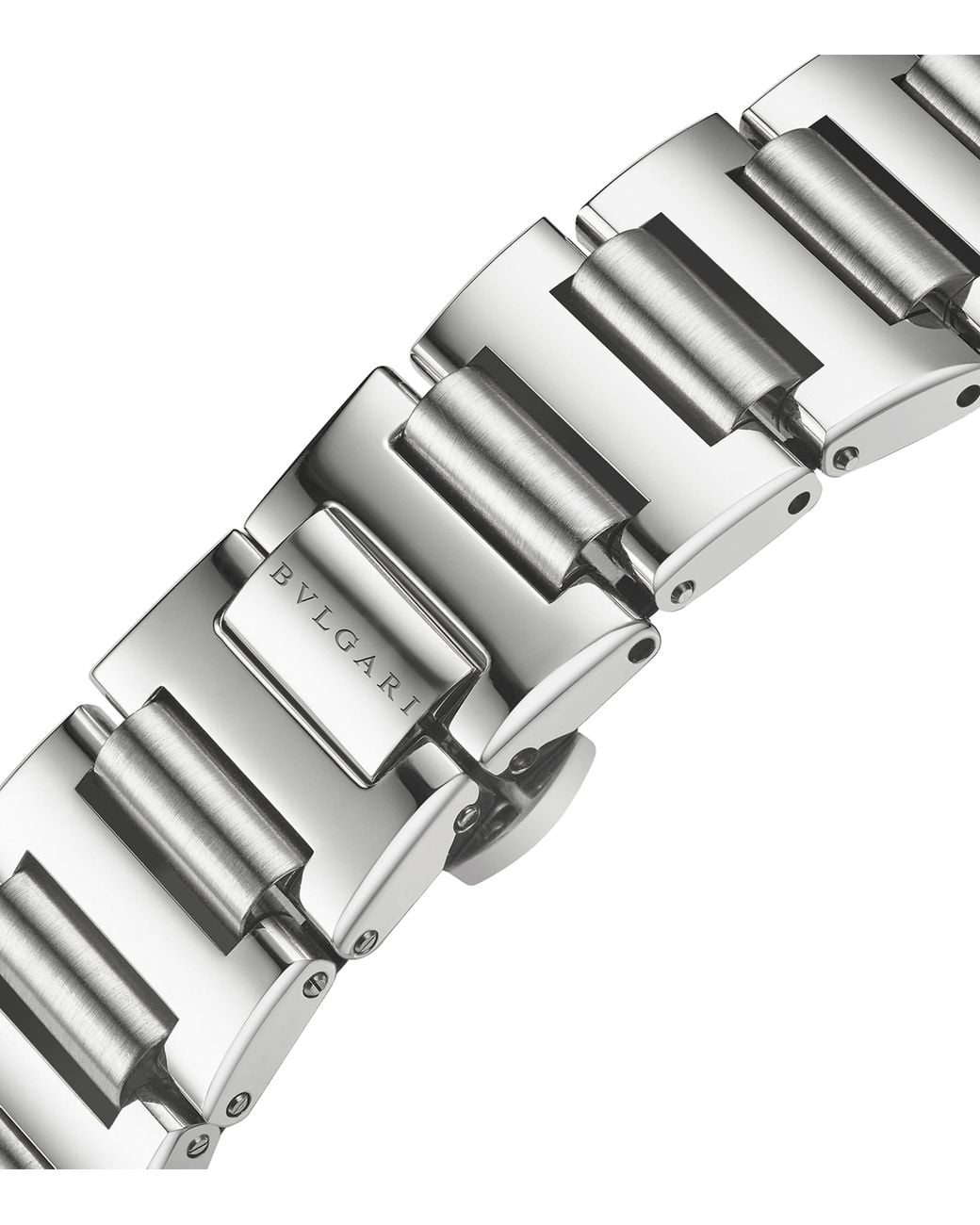 BVLGARI Metallic Stainless Steel And Diamond Lvcea Watch