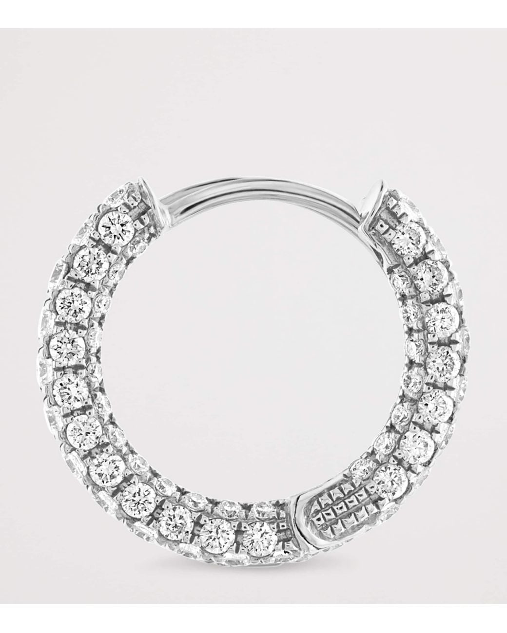 Maria Tash White Diamond Five Row Pavé Single Hoop Earring