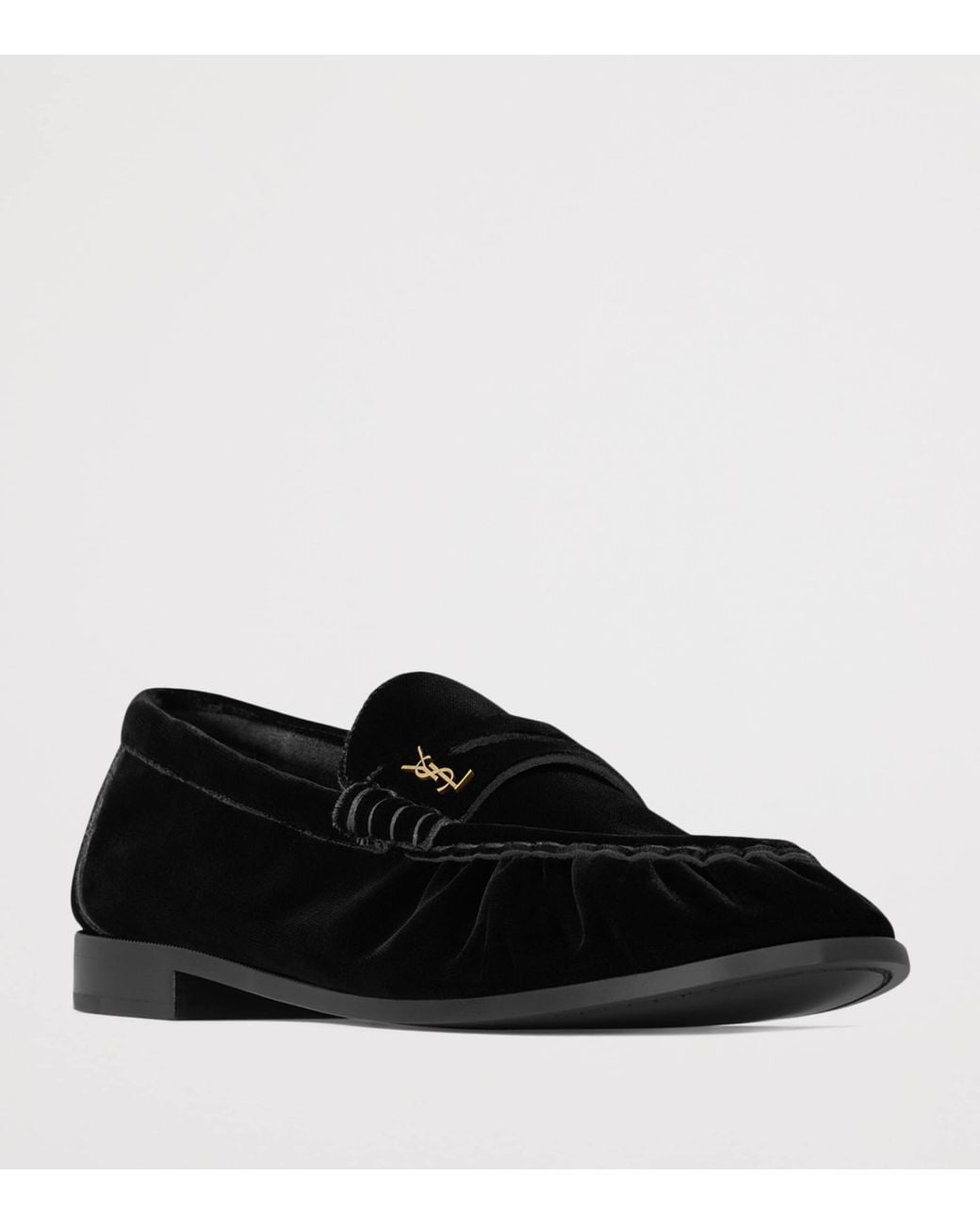 Saint Laurent Black Velvet Le Loafers for men