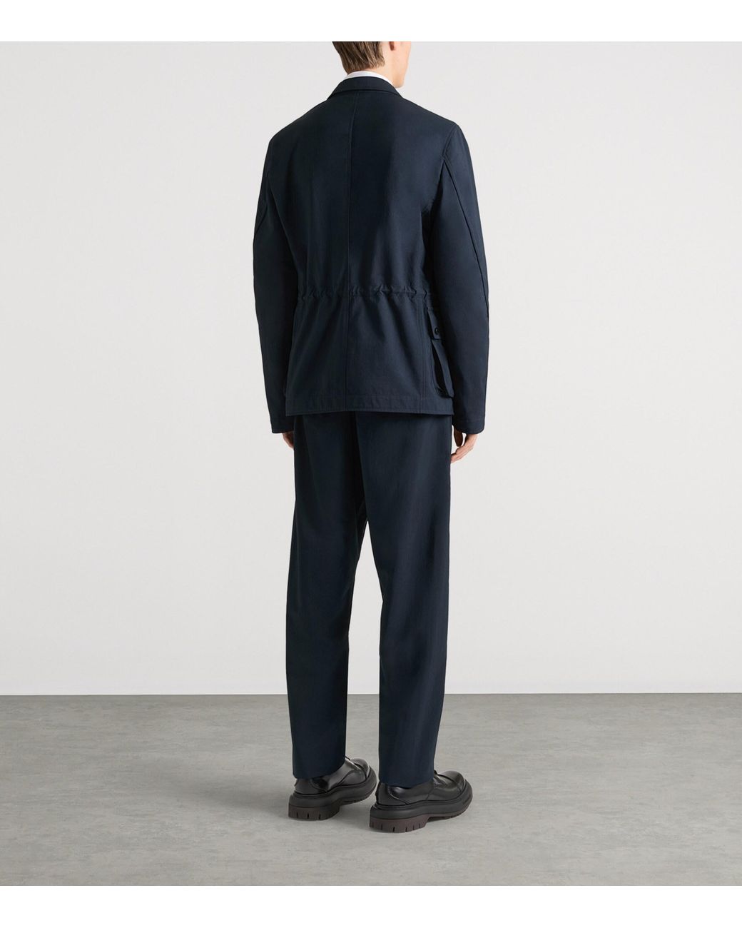 Givenchy Blue Elasticated Couture Seam Trousers for men