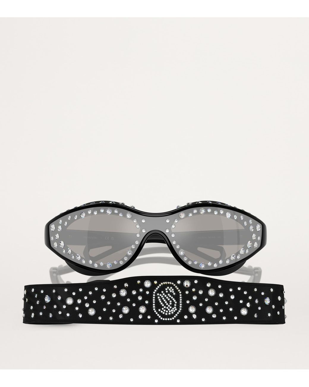 Swarovski Black Acetate Sk6024 Sunglasses