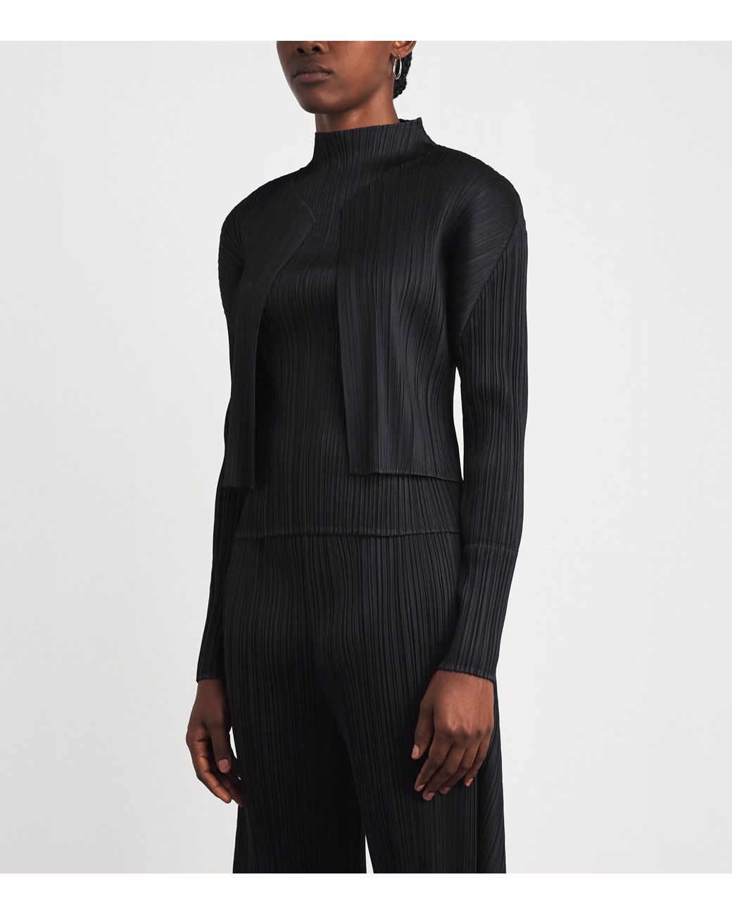 Pleats Please Issey Miyake Blue Monthly Colors September Pleated Cardigan