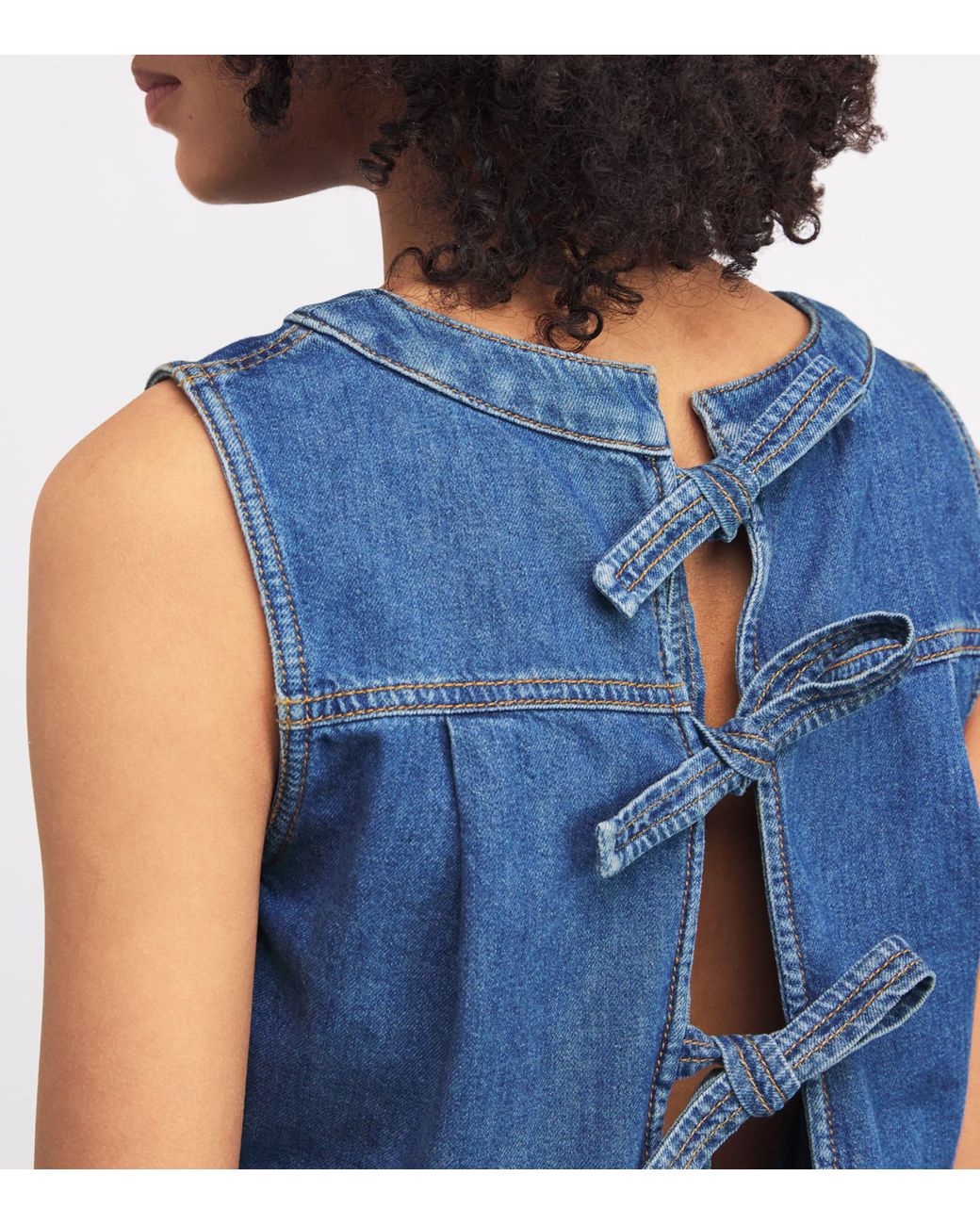 Weekend by Maxmara Denim Magia Top in Blue | Lyst