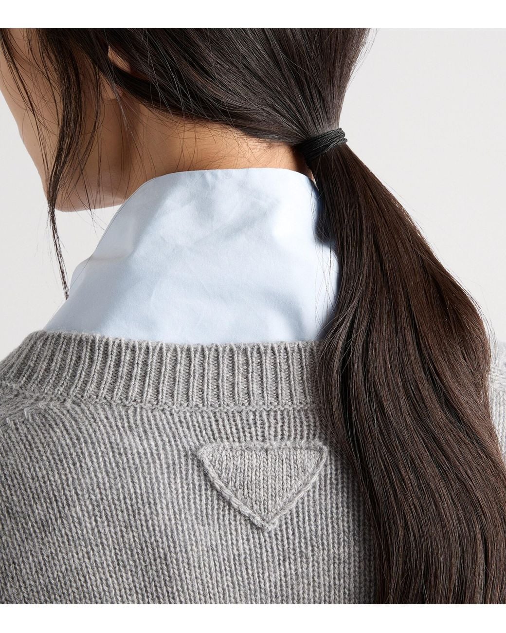 Prada Gray Re-Cashmere Relaxed Cardigan