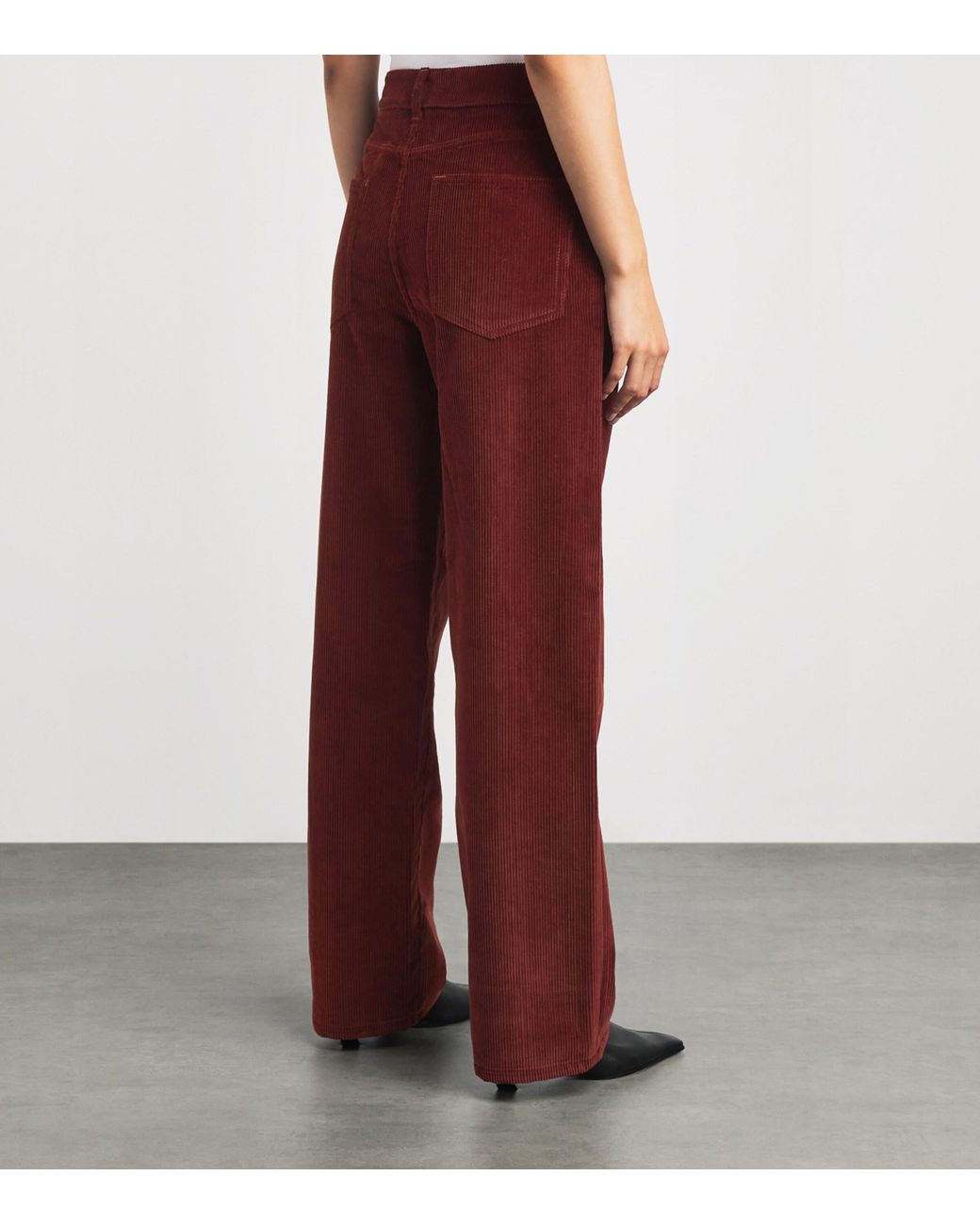 Rohe Red Corduroy Straight Trousers