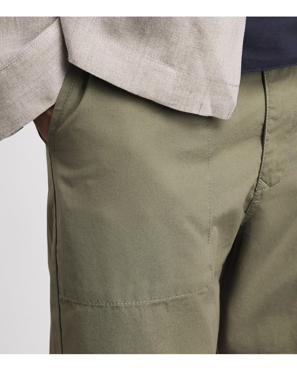 Barbour Green Twill Sherburn Shorts for men