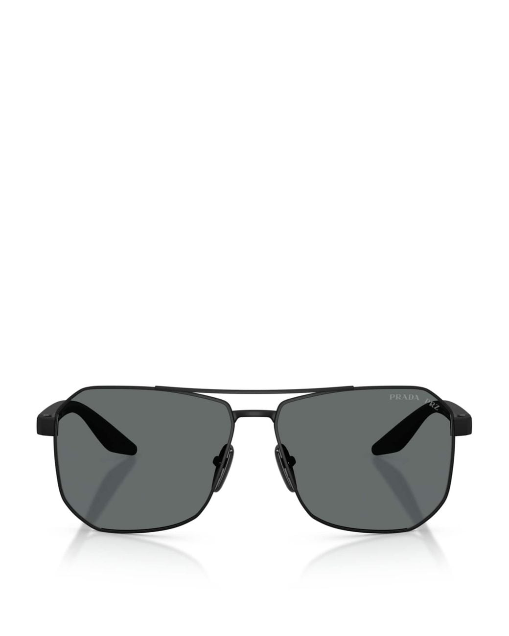 Prada Linea Rossa Gray Metal A53S Geometric Sunglasses for men