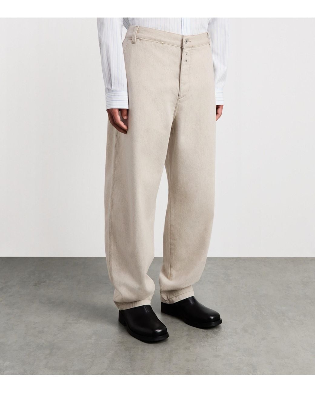 Jacquemus White Paysan De-Nîmes Wide-Leg Denim Trousers for men