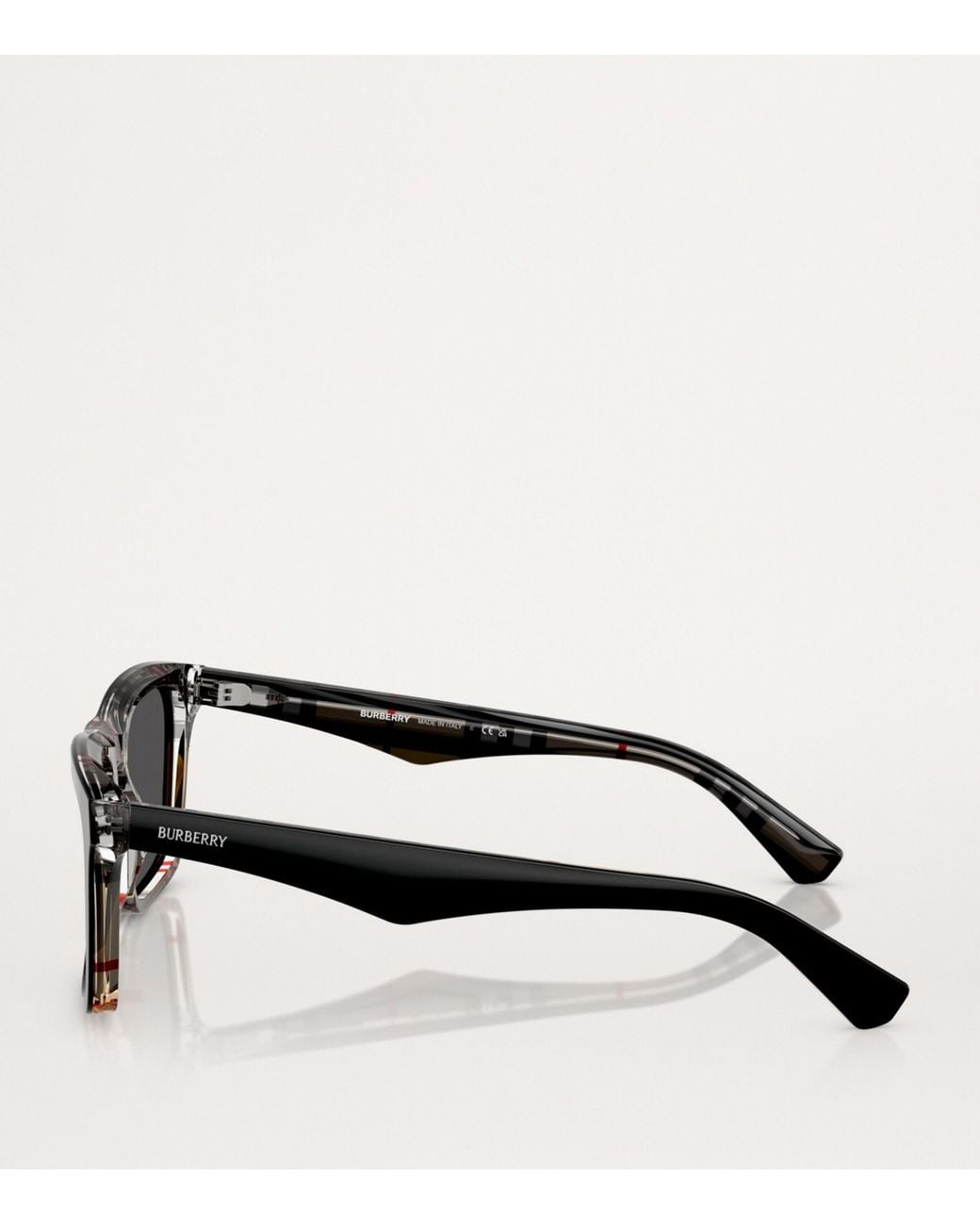 Burberry Black Acetate Square Sunglasses for men
