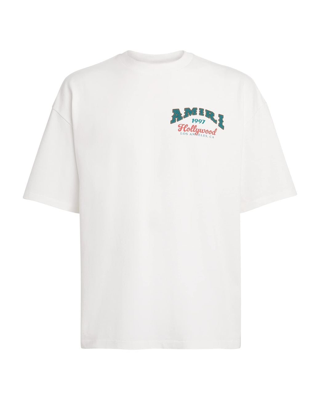 Amiri White Cotton Hollywood T-Shirt for men