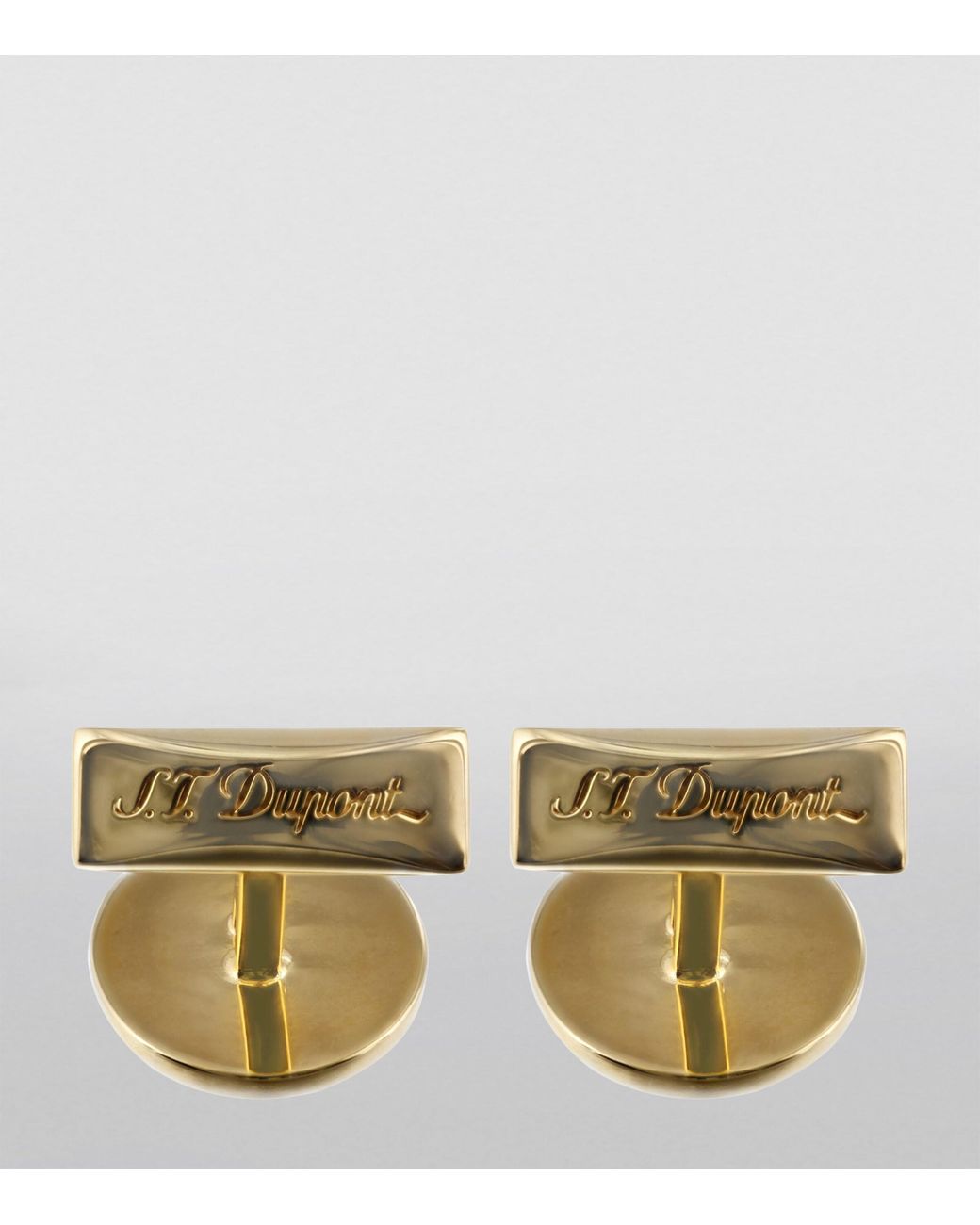 S T Dupont Metallic Iconic Monogram Cufflinks for men