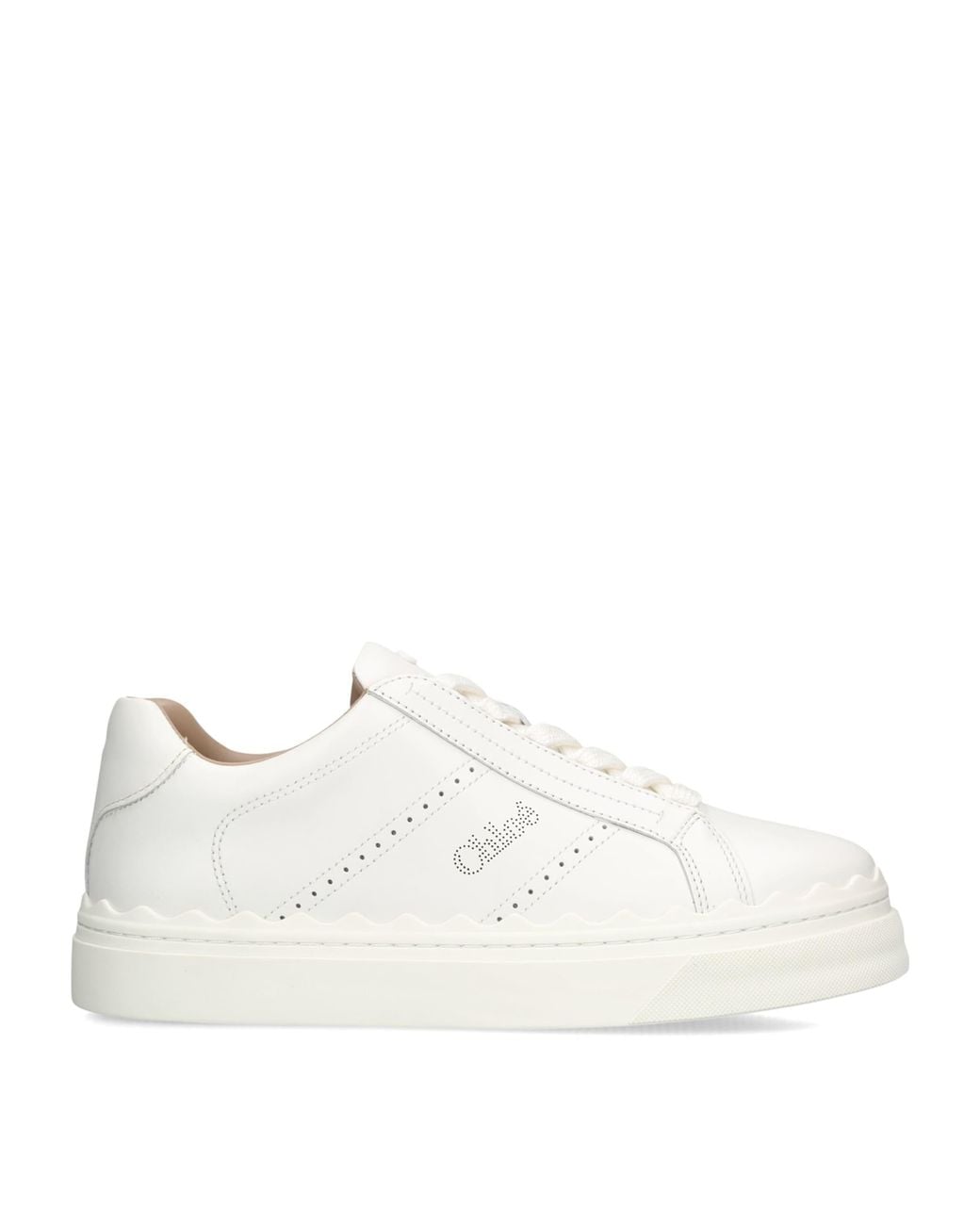 Chloé White Leather Lauren Sneakers