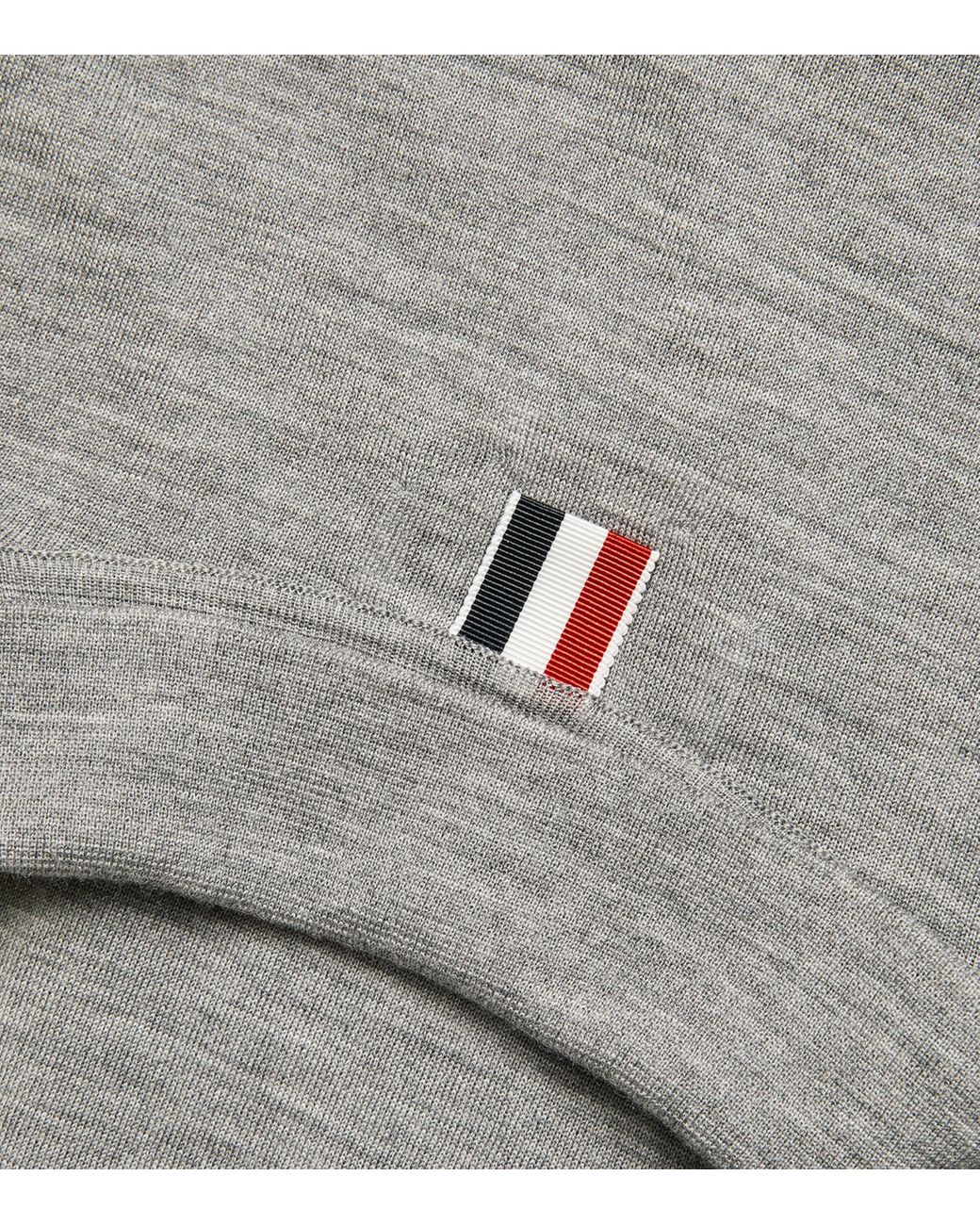 Thom Browne Gray 4-Bar Polo Shirt