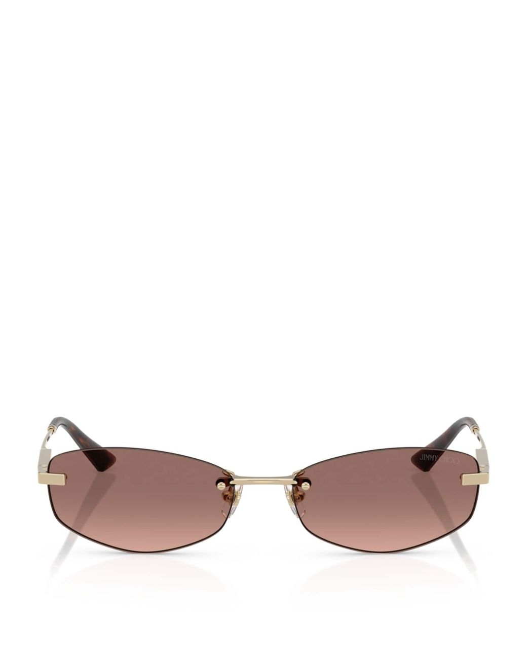 Jimmy Choo Pink Wire Oval Sunglasses