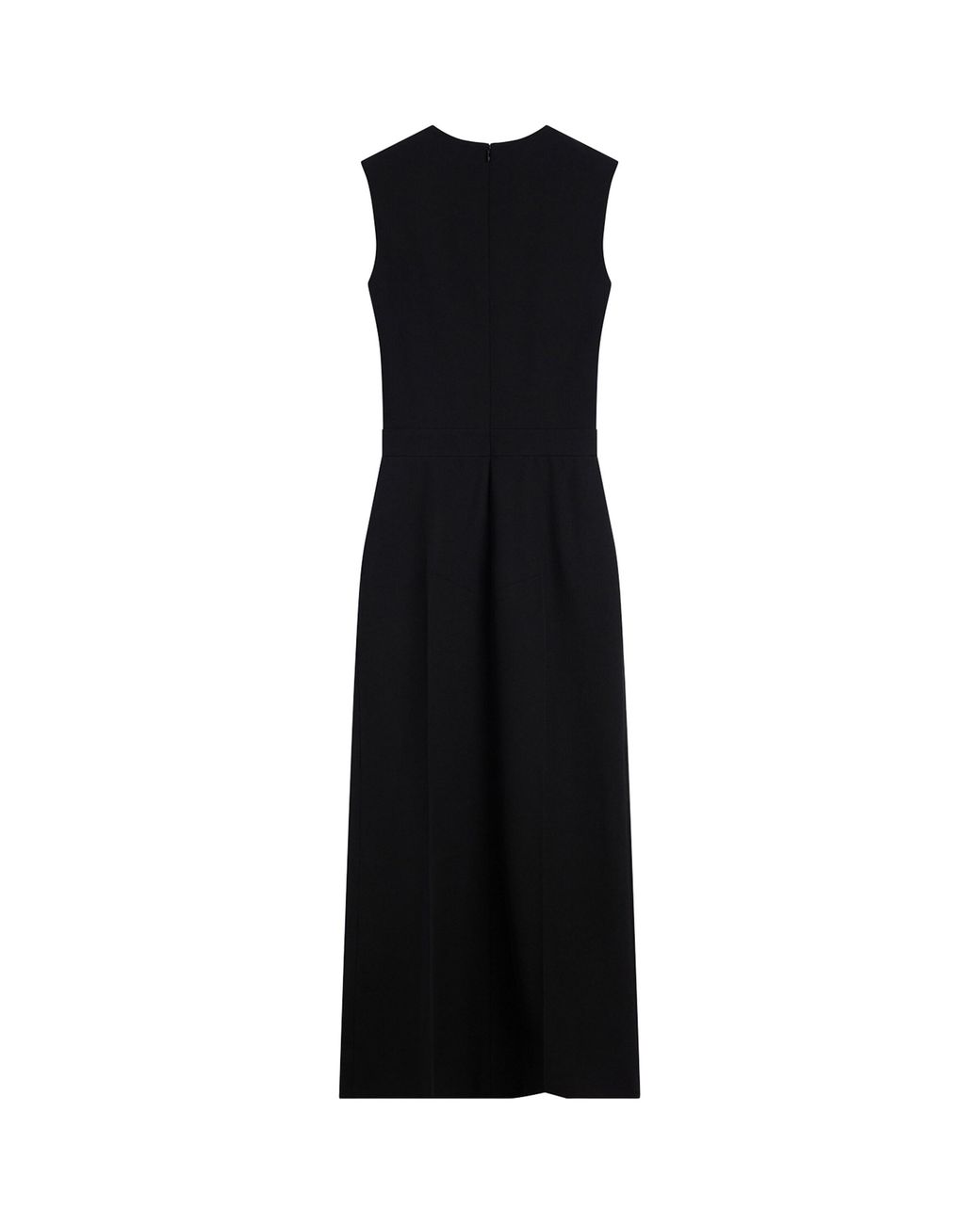 Givenchy Black Wool Sliced Midi Dress