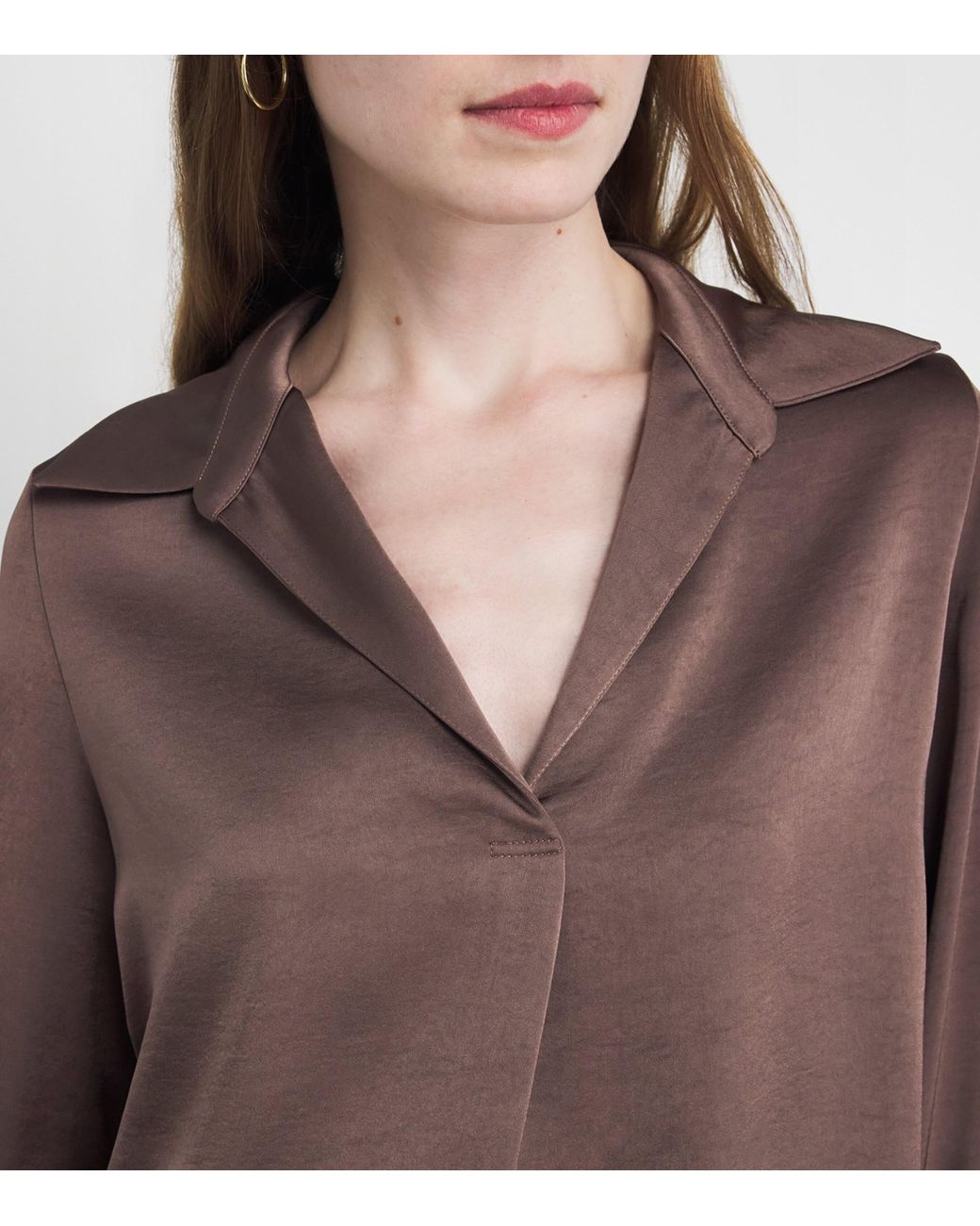 Claudie Pierlot Brown Satin Blouse