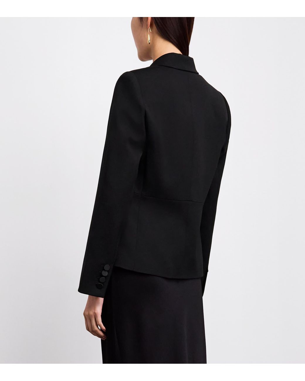 ME+EM Black Slim Sharp Contour Blazer