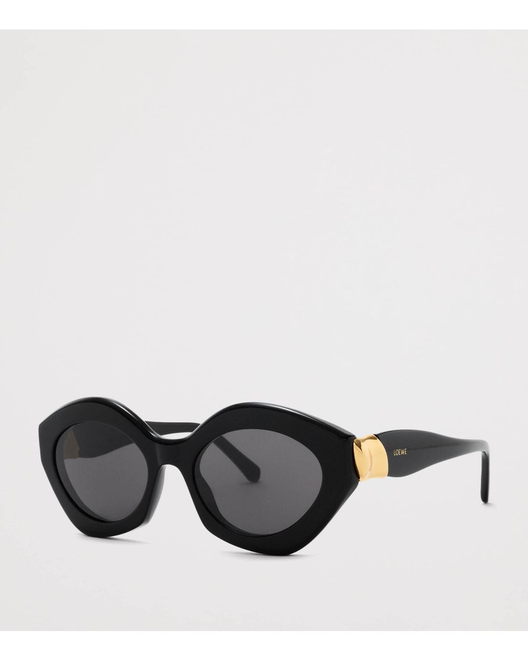 Loewe Black Acetate Coil Cat Eye Sunglasses
