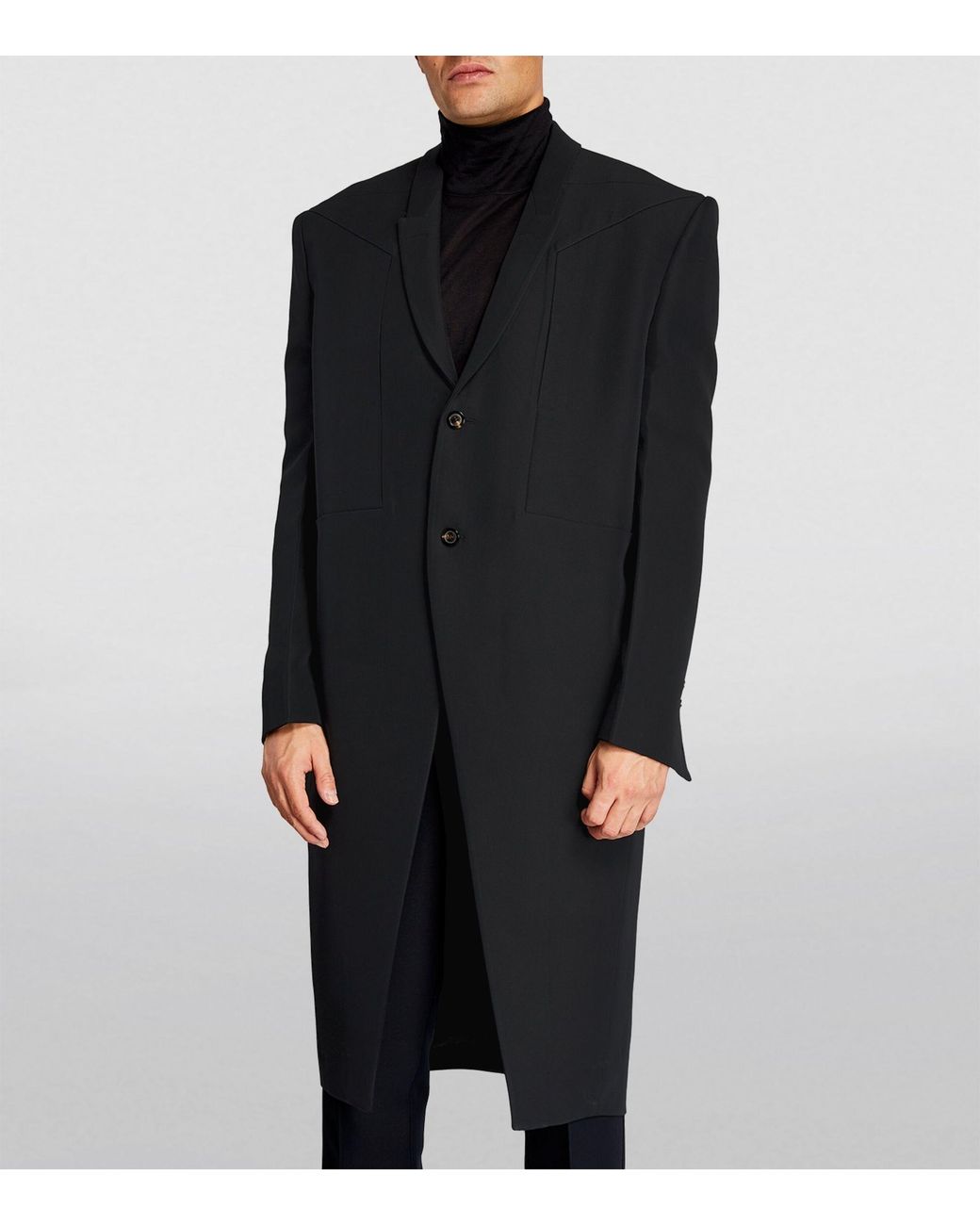 Rick Owens Jumbo Tatlin Tailored Coat in Black for Men | Lyst