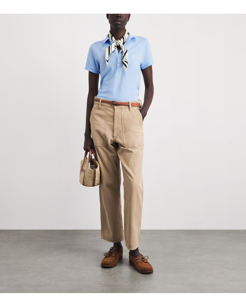 Polo Ralph Lauren Blue Cotton Slim Polo Shirt