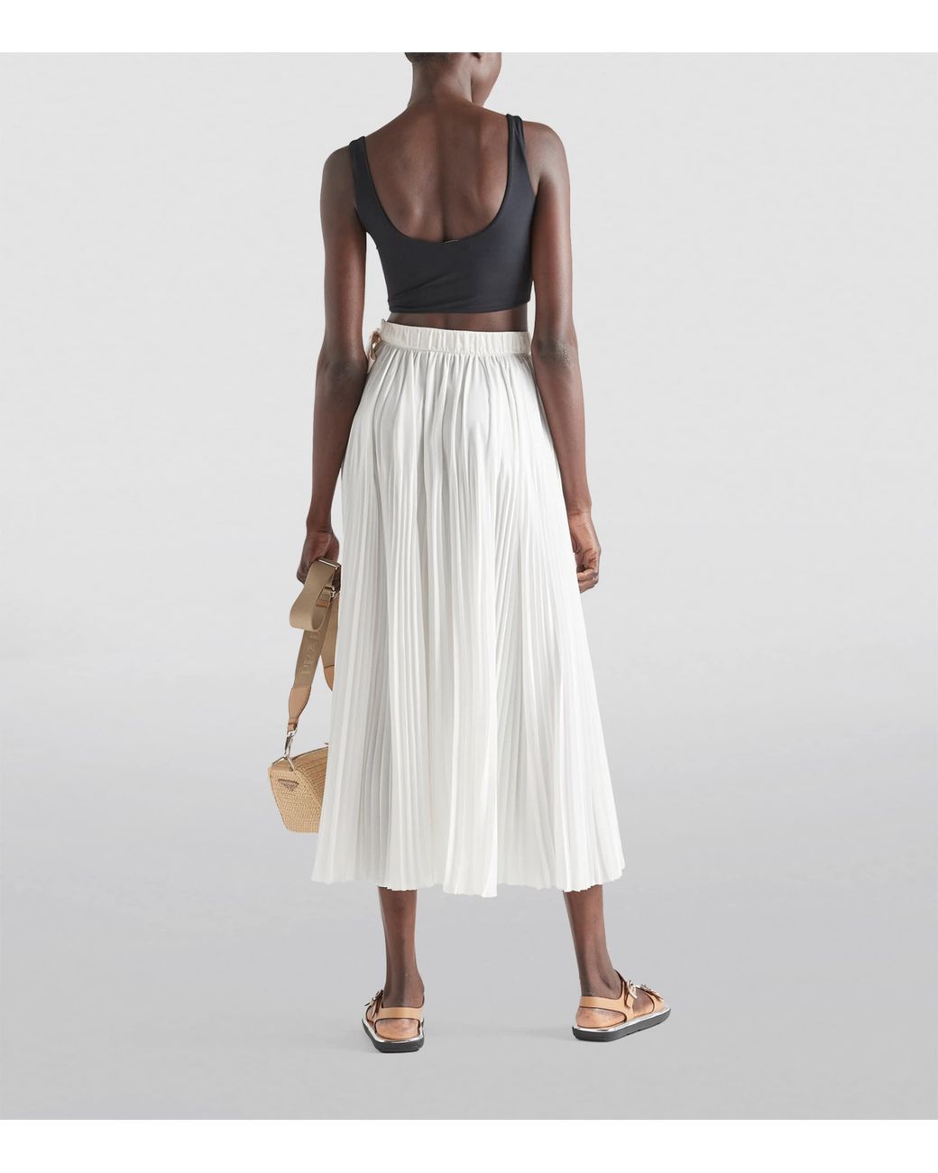 Prada Black Sleeveless Triangle Crop Top