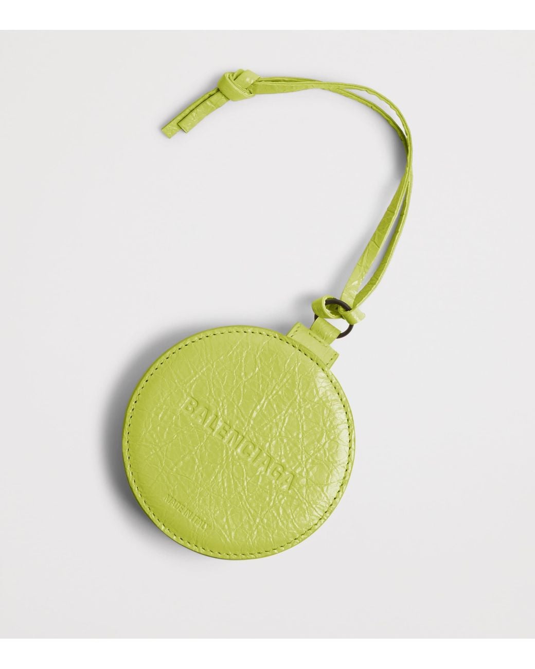 Balenciaga Yellow Le City Round Mirror Bag Charm