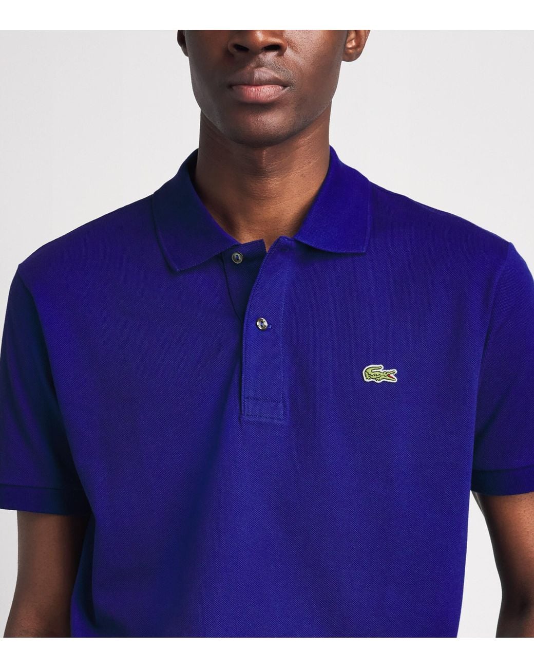 Lacoste Blue Cotton Original Polo Shirt for men
