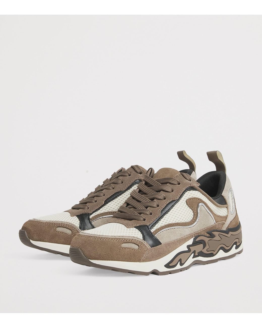 Sandro Brown Flame Sneakers