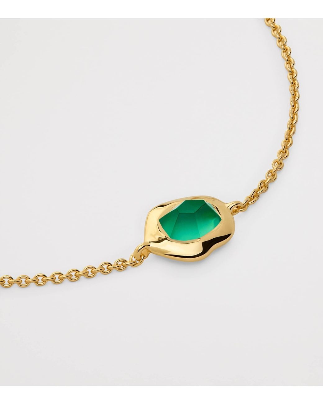 Monica Vinader Metallic Vermeil And Onyx Odyssey Gemstone Chain Bracelet