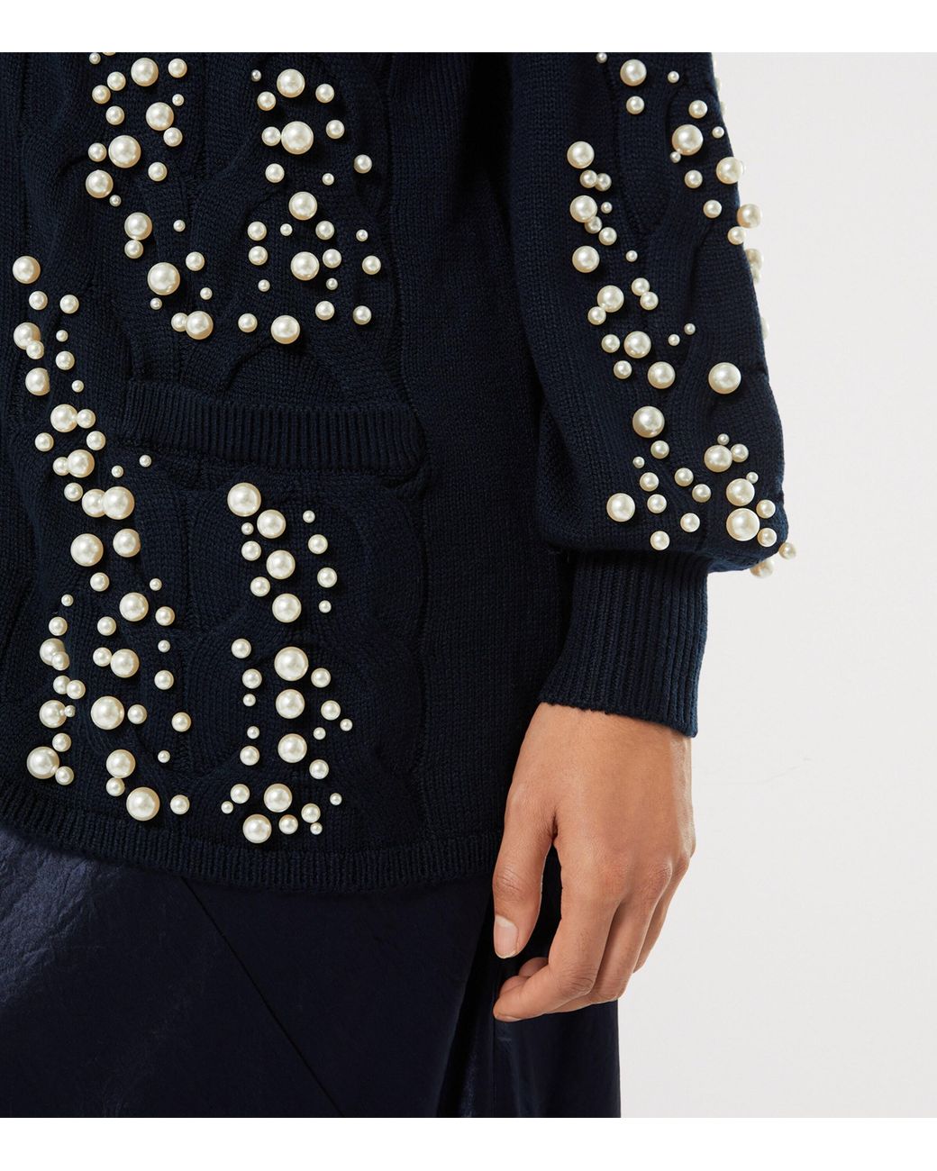 Marina Rinaldi Black Embellished Cardigan