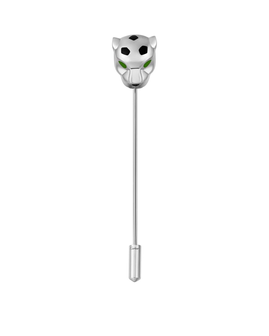 Cartier White Sterling Panthère De Tie Pin for men