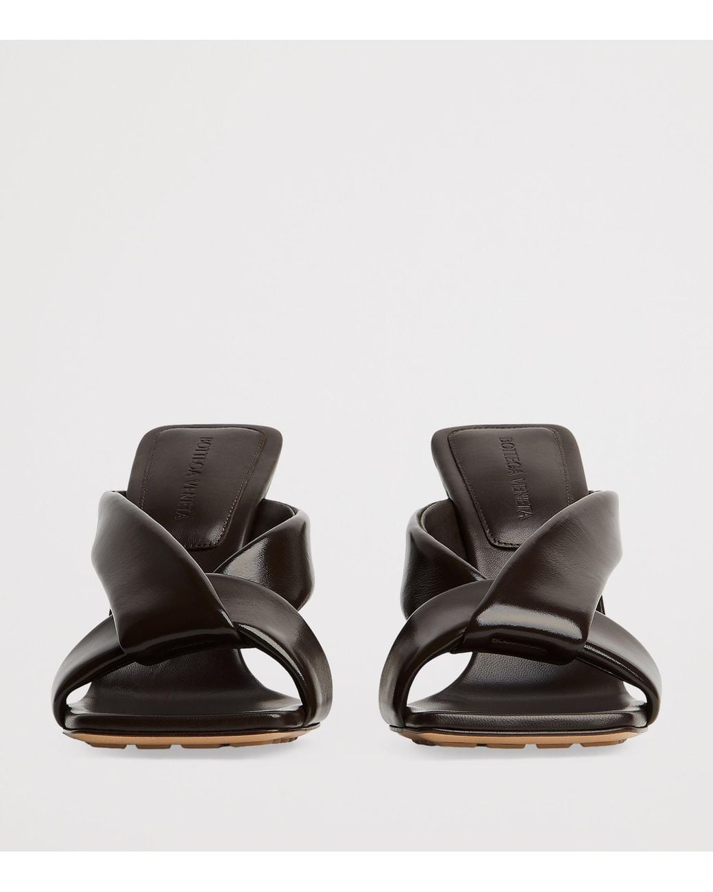 Bottega Veneta Black Leather Riva Mules 90