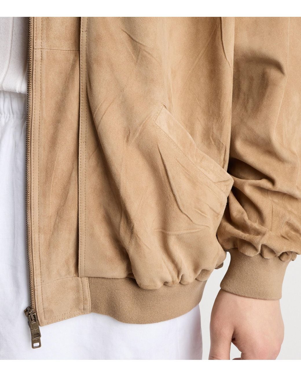 Prada Brown Suede Bomber Jacket for men