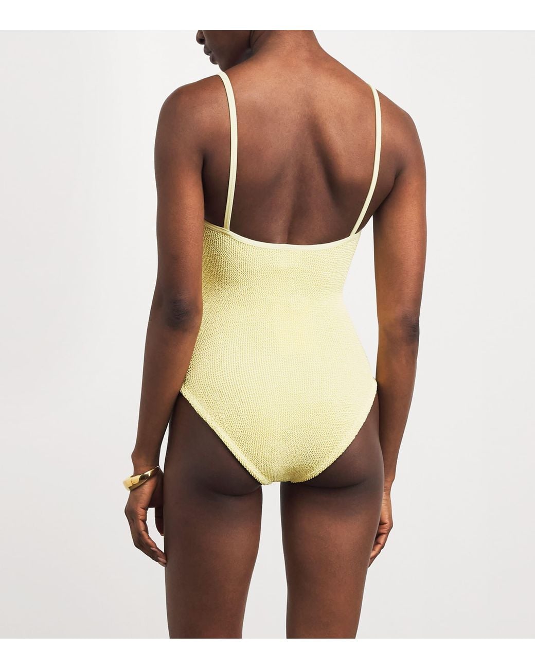 Hunza G Yellow Beaded Mia Swimsuit