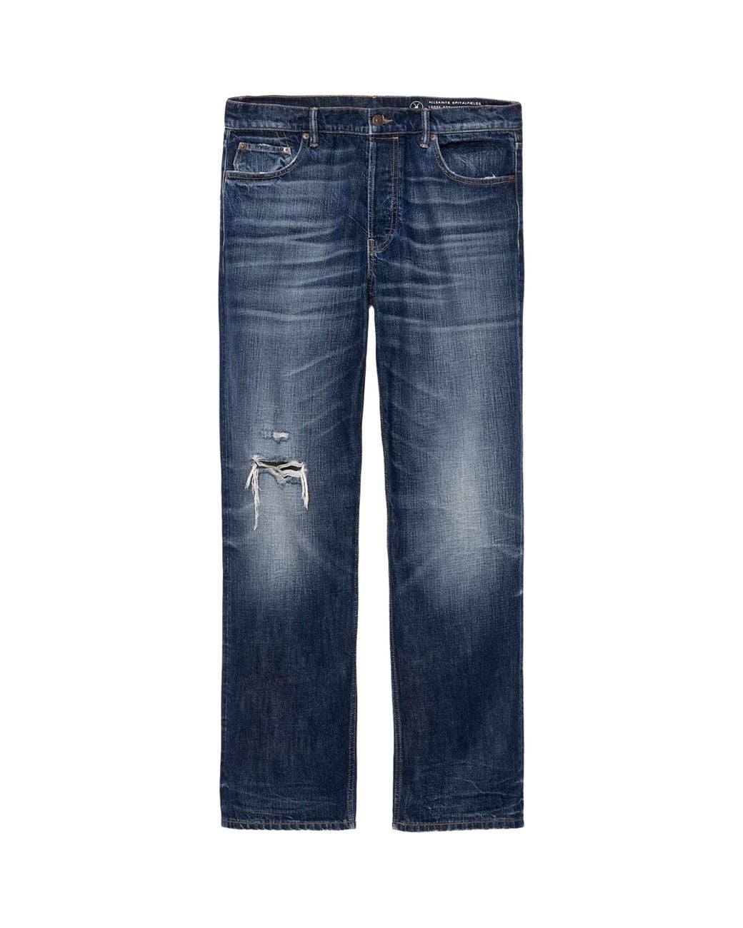 AllSaints Blue Loose Straight Jeans for men